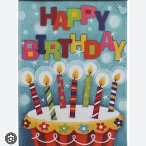 Happy Birthday Cupcake Garden Flag - NWT